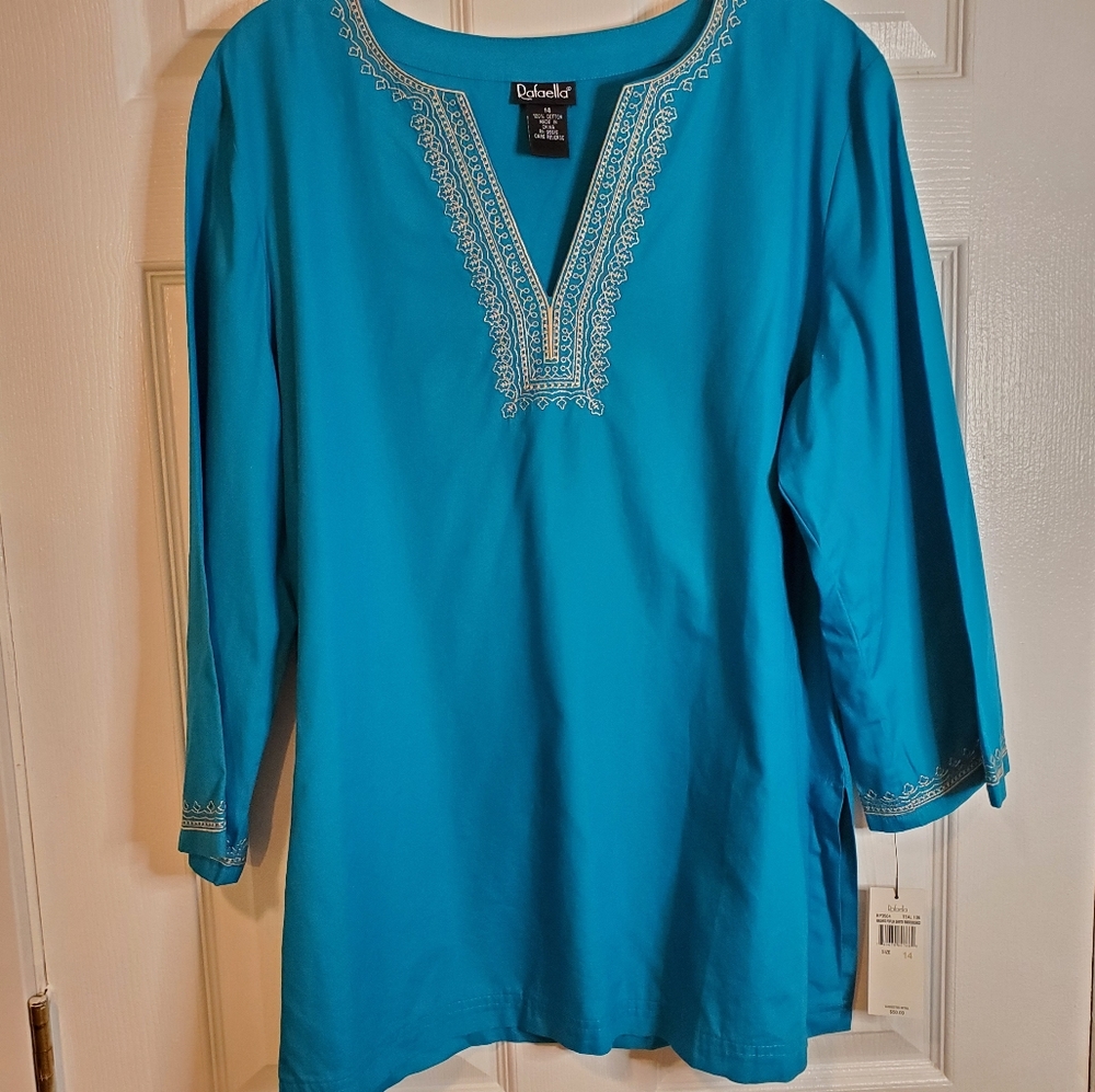Embroidered Poplin Tunic